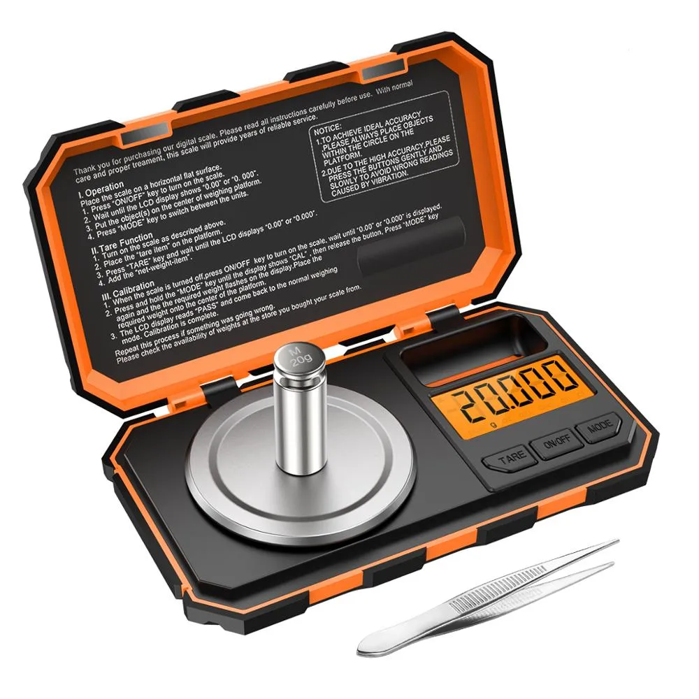 0.001g - 20g Portable Digital Pocket Scale With Calibration Weight