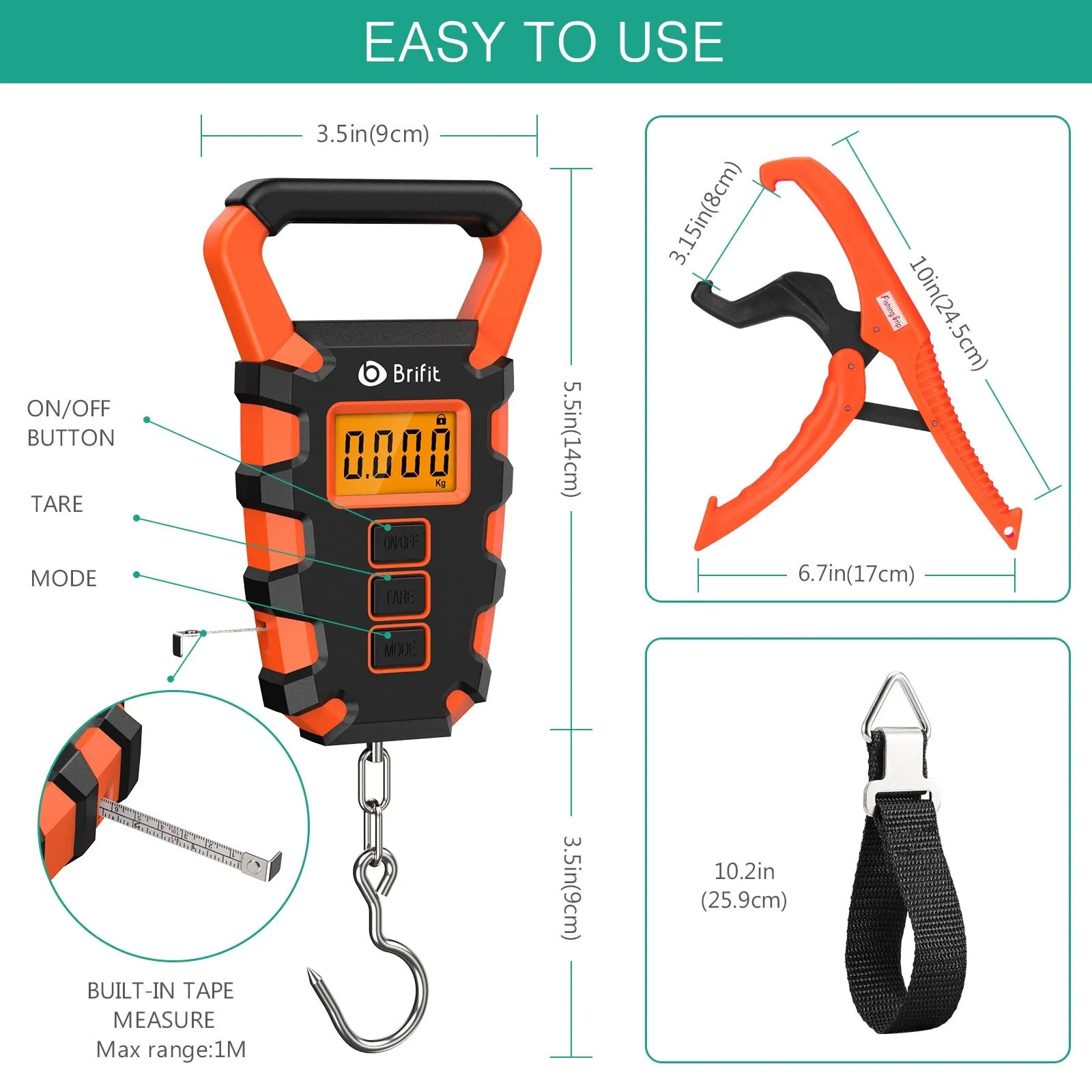 10g-50KG Digital Fishing Scale| Waterproof