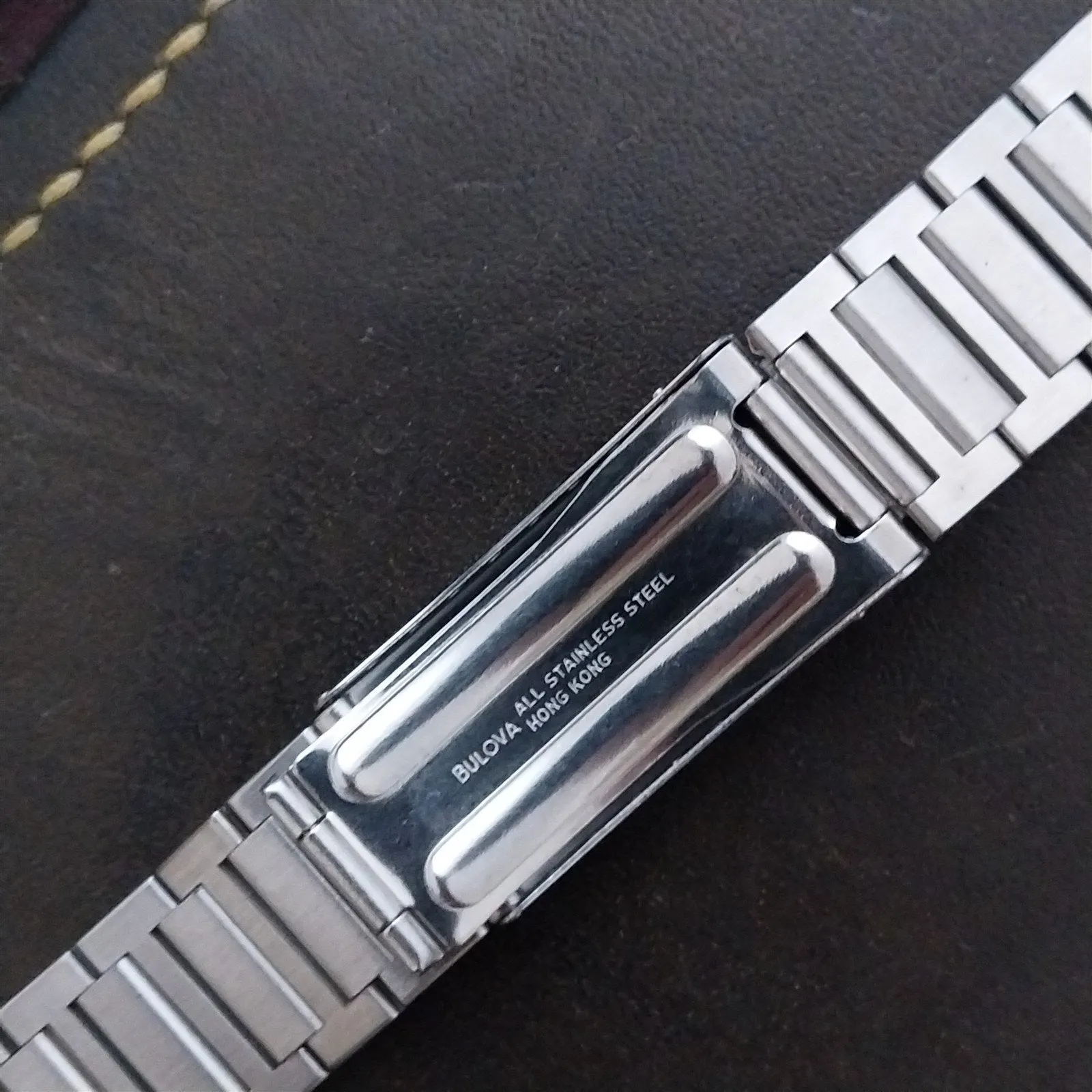 19mm 18mm Bulova Solid-Link Stainless Steel Unused 1970s Vintage Watch Band