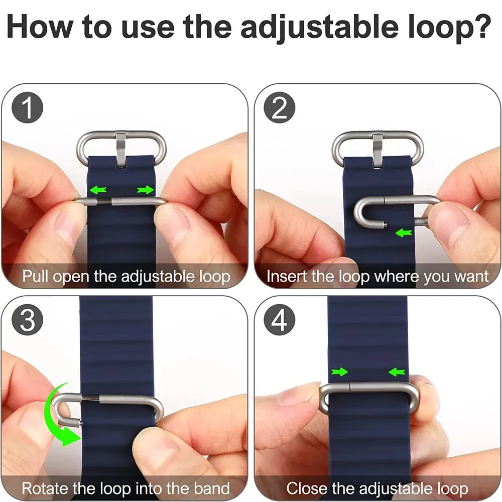 20MM OCEAN LOOP SILICON STRAPS FOR HAYLOU WATCH RS4 & RS4 PLUS