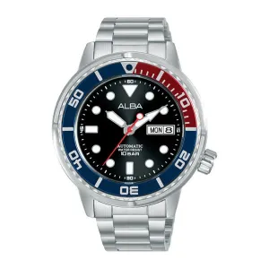 Active Auto Pepsi Black Dial Silver Steel 43Mm- Al4247X1