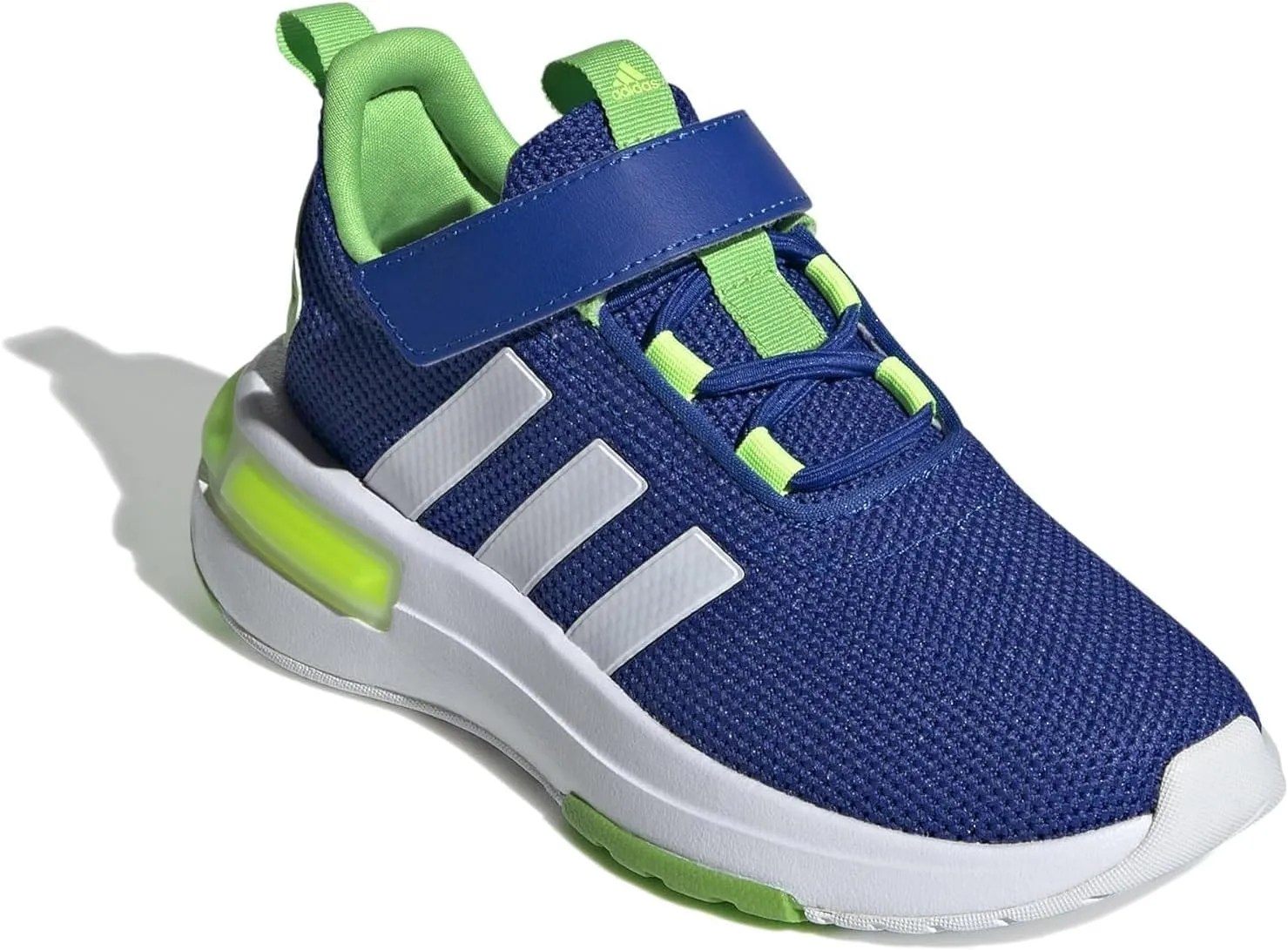 adidas Kids Racer TR23 Big Kids Running Shoes  Mesh Upper  Textile Insole and Lining  Round Toe Design Team Royal Blue/White/Lucid Lime 12.5 Little Kid M