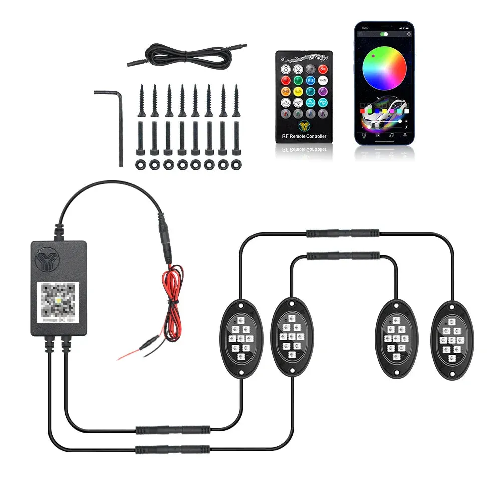 App-Controlled Rgb Led Chassis Lights For Off-Road Vehicles