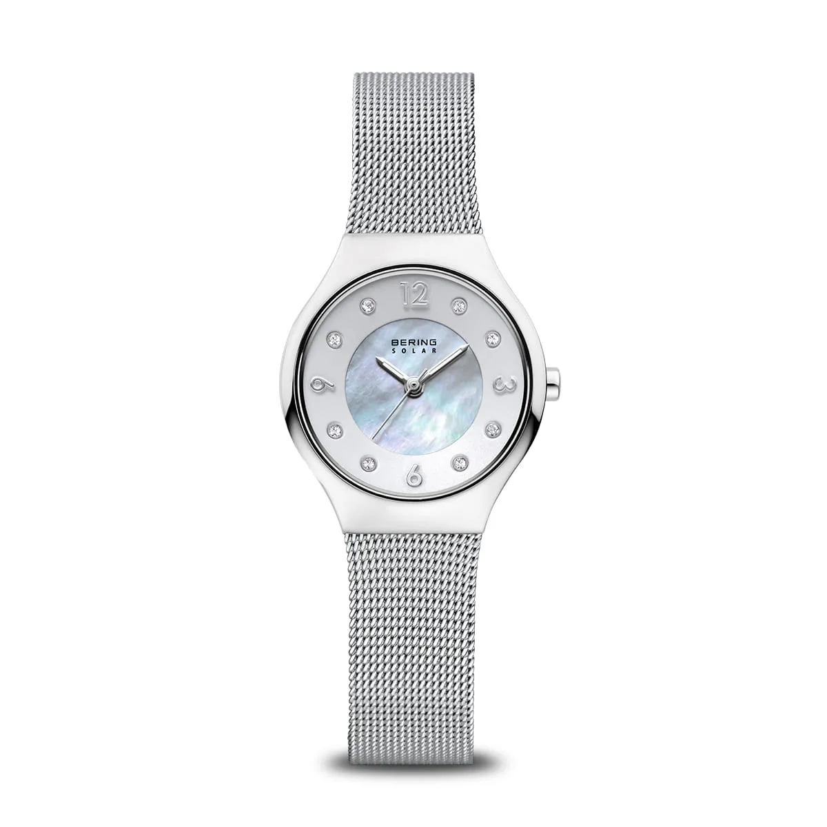 Bering Solar Stainless Steel Mesh Slim Ladies Watch