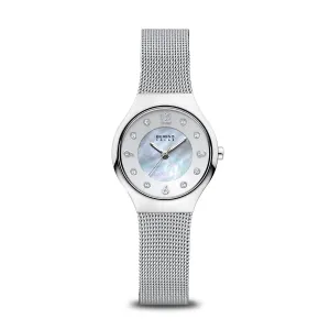 Bering Solar Stainless Steel Mesh Slim Ladies Watch