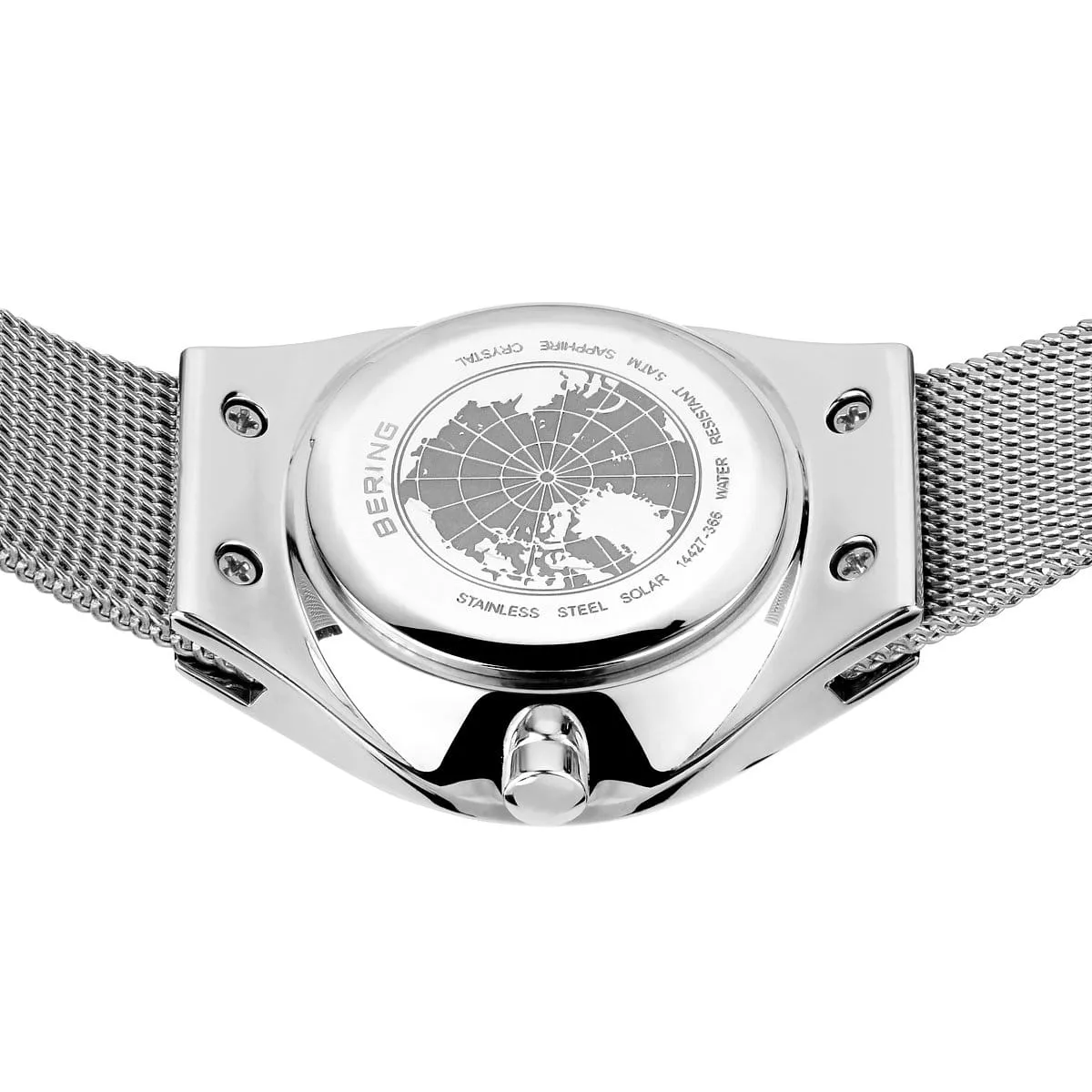 Bering Solar Stainless Steel Mesh Slim Ladies Watch