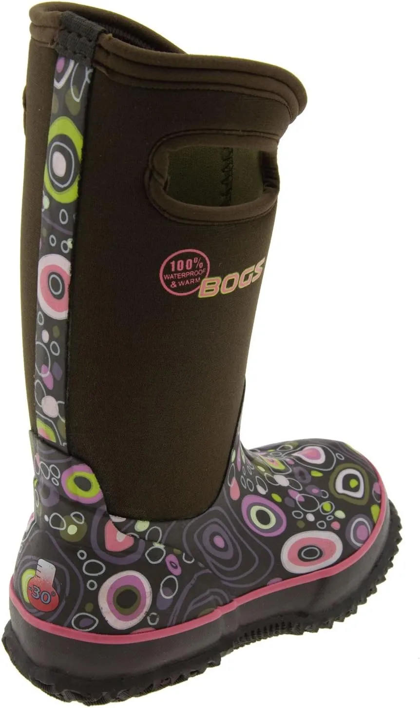BOGS Unisex-Child Classic High Waterproof Insulated Rubber Neoprene Rain Boot Snow
