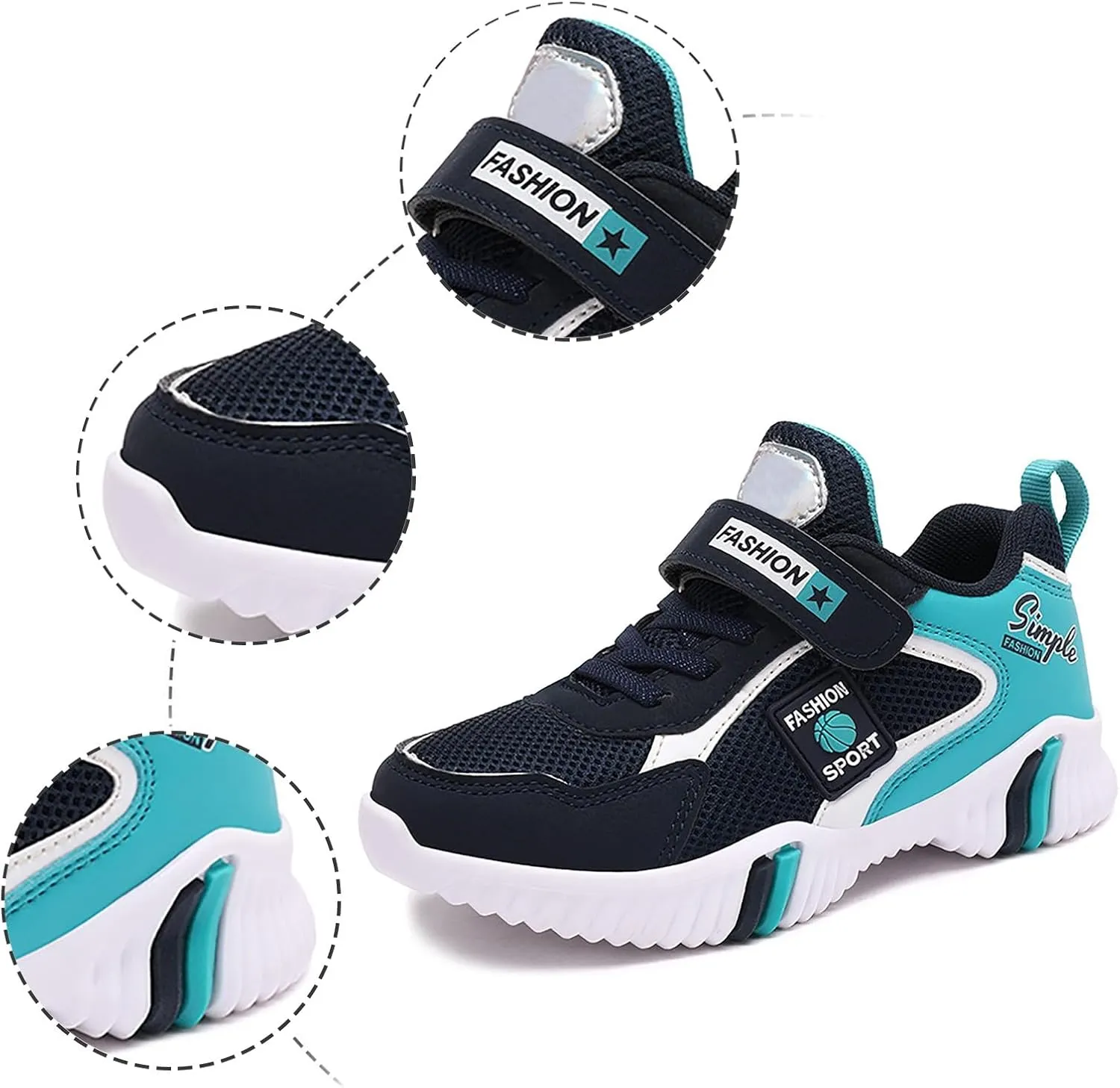 Boys Sneakers Lightweight Breathable Sports Shoes for School Casual Activities Comfortable Soft Sole Design