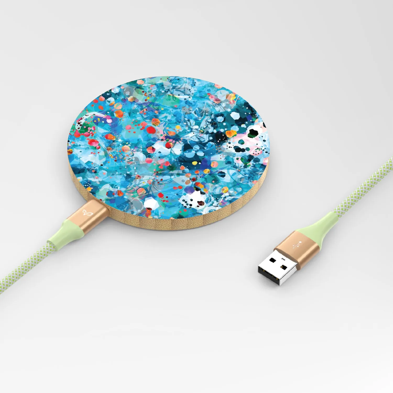 Brushed by the Tide - Bamboo Wireless Charger