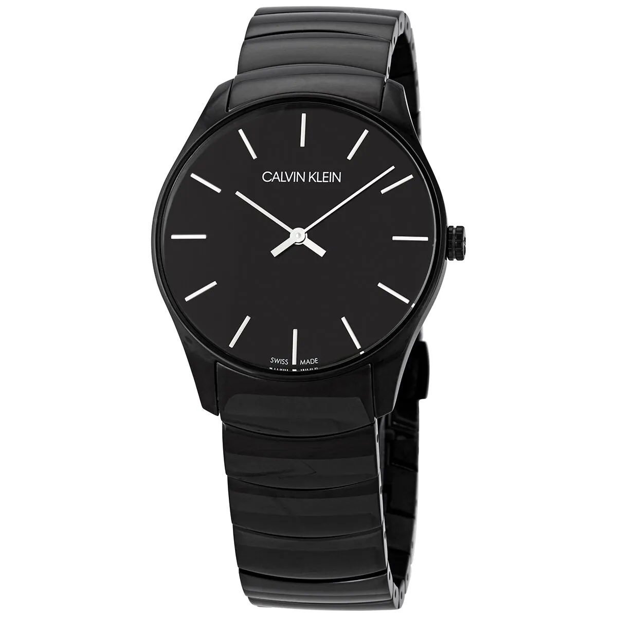 Calvin Klein Classic Too Quartz Black Dial Unisex Watch K4D21441