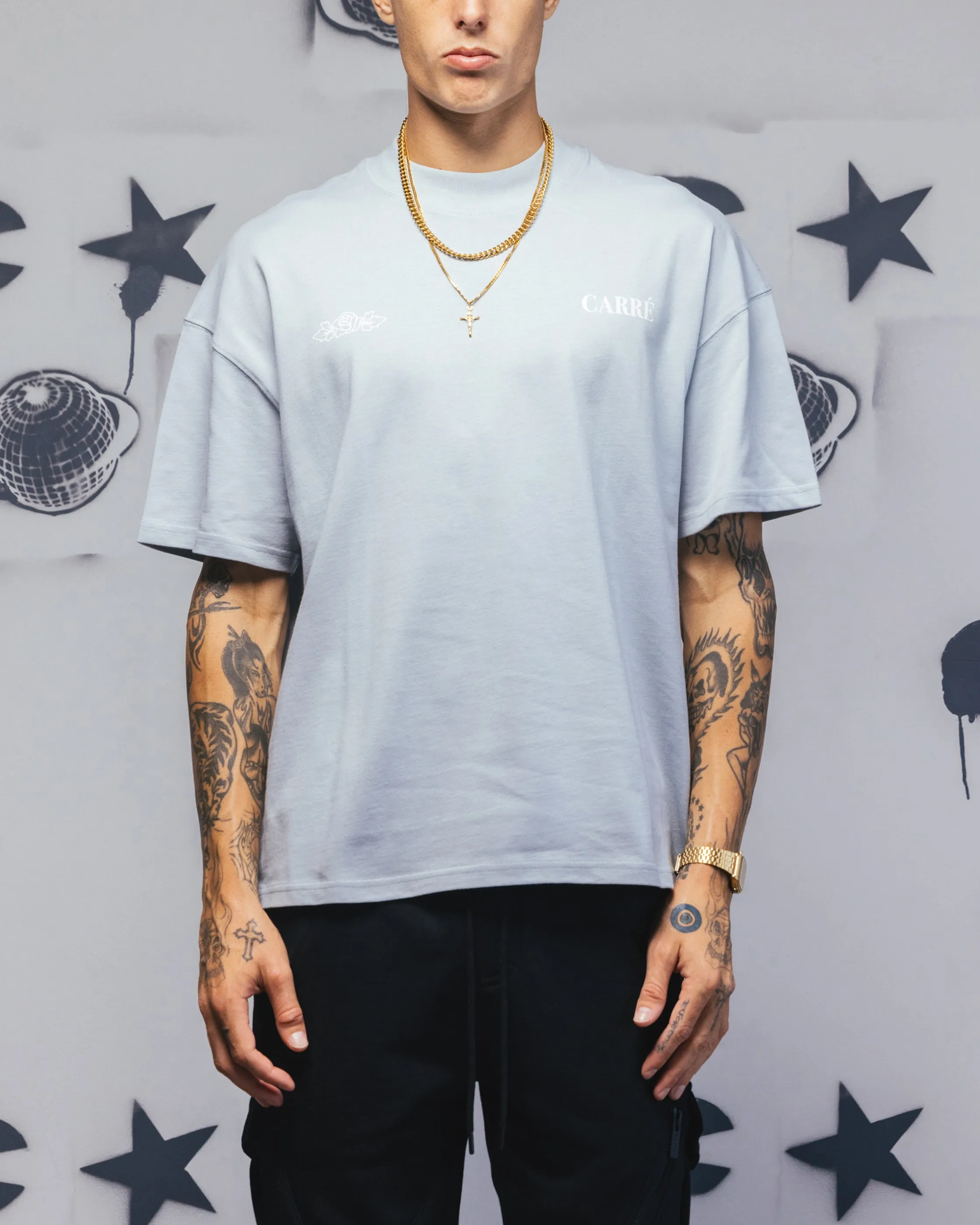 Carre Bloom T-Shirt Dirty Blue