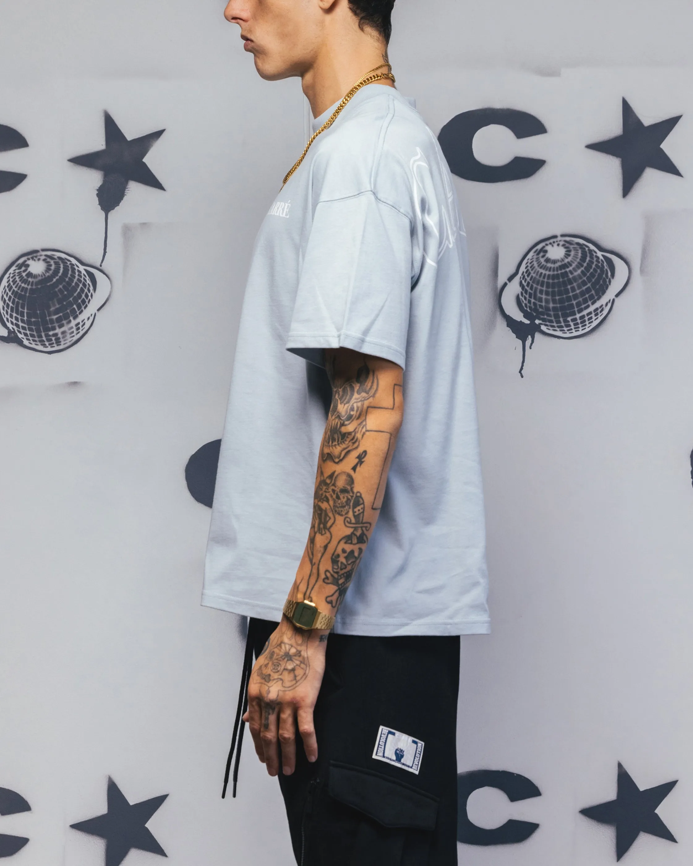 Carre Bloom T-Shirt Dirty Blue