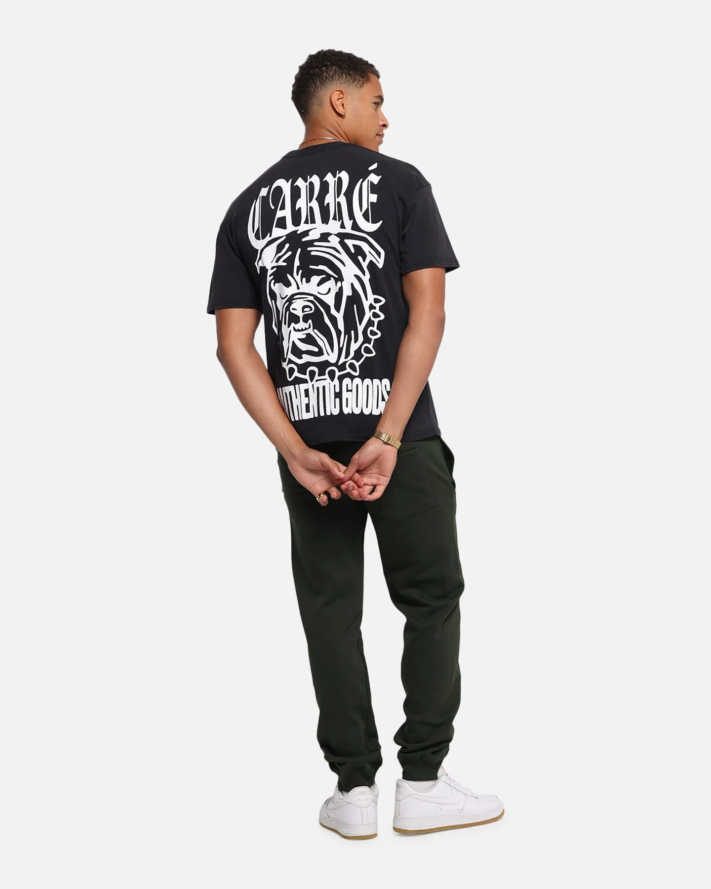 Carre Bulldog T-Shirt Black Acidwash