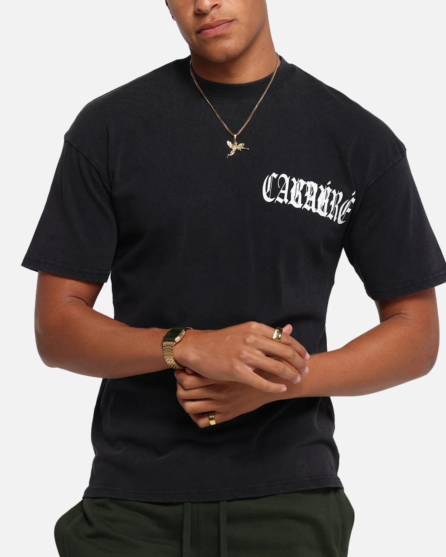Carre Bulldog T-Shirt Black Acidwash