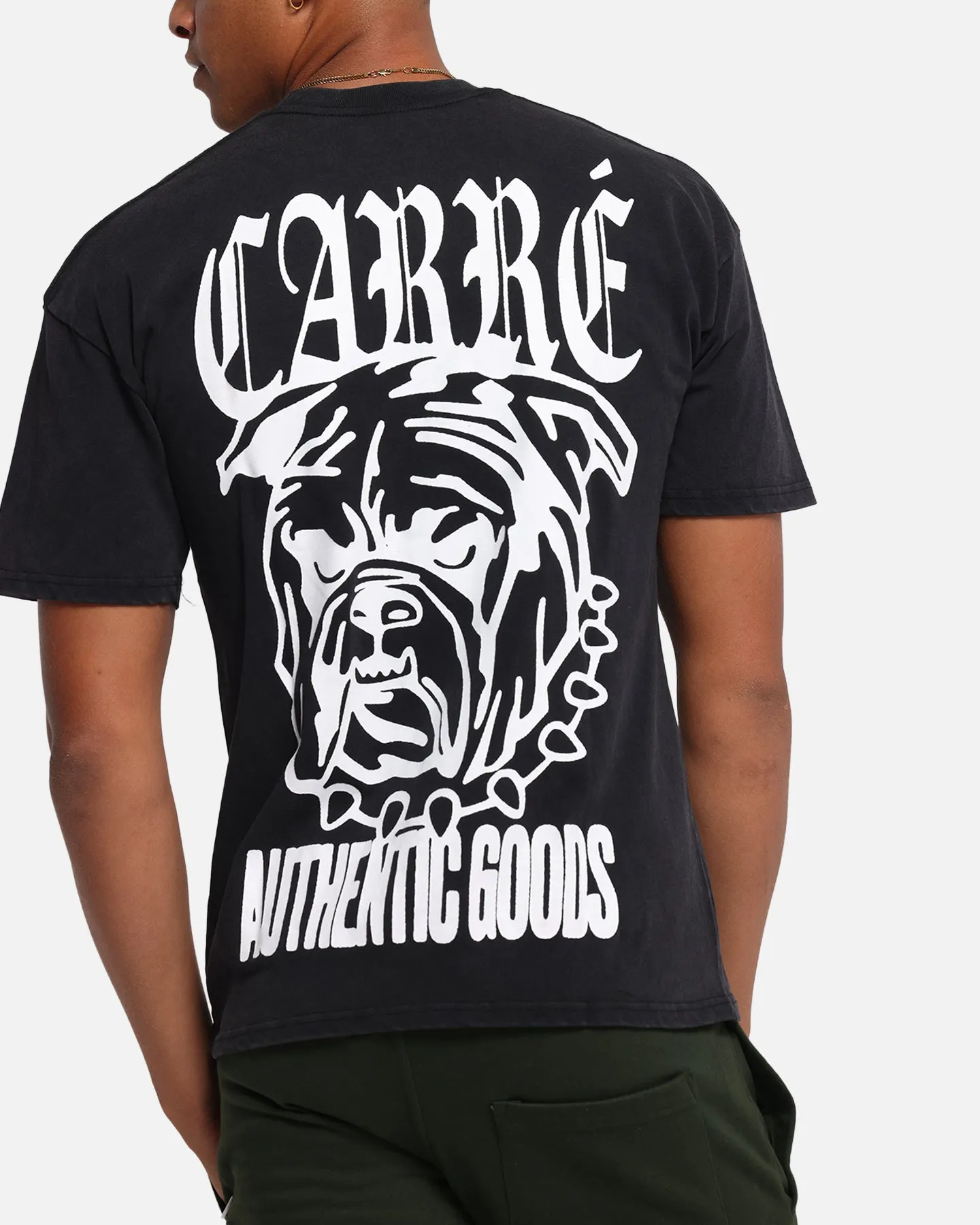 Carre Bulldog T-Shirt Black Acidwash
