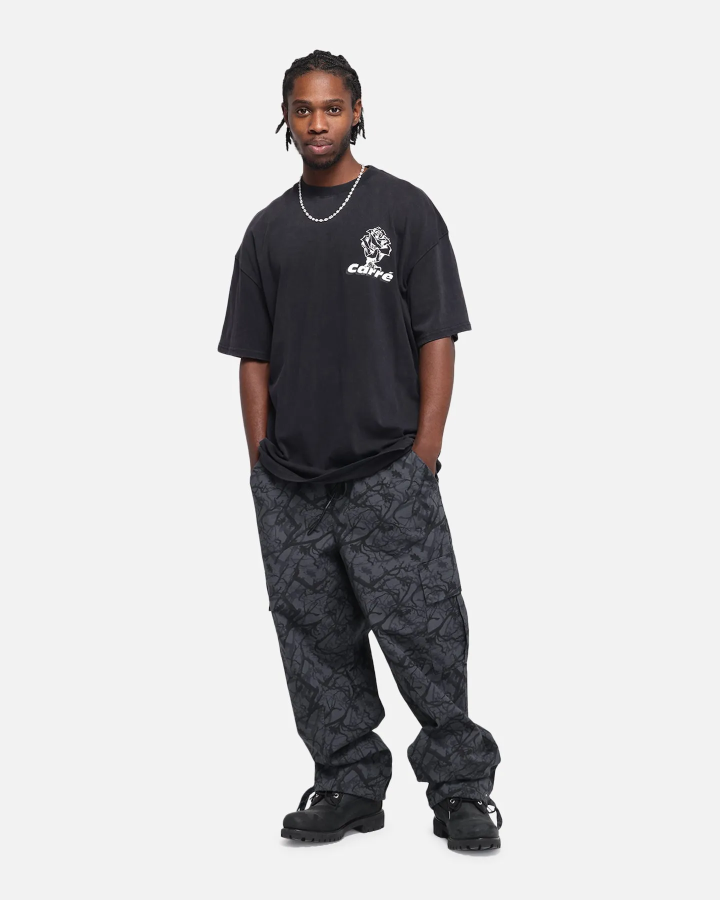 Carre Freshly Picked T-Shirt Black Acidwash