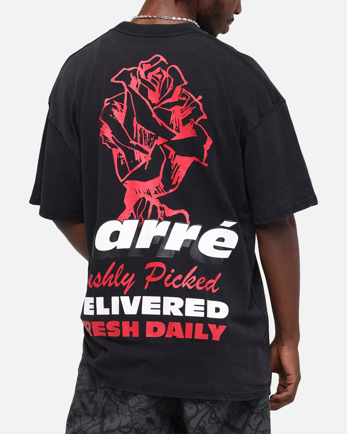 Carre Freshly Picked T-Shirt Black Acidwash