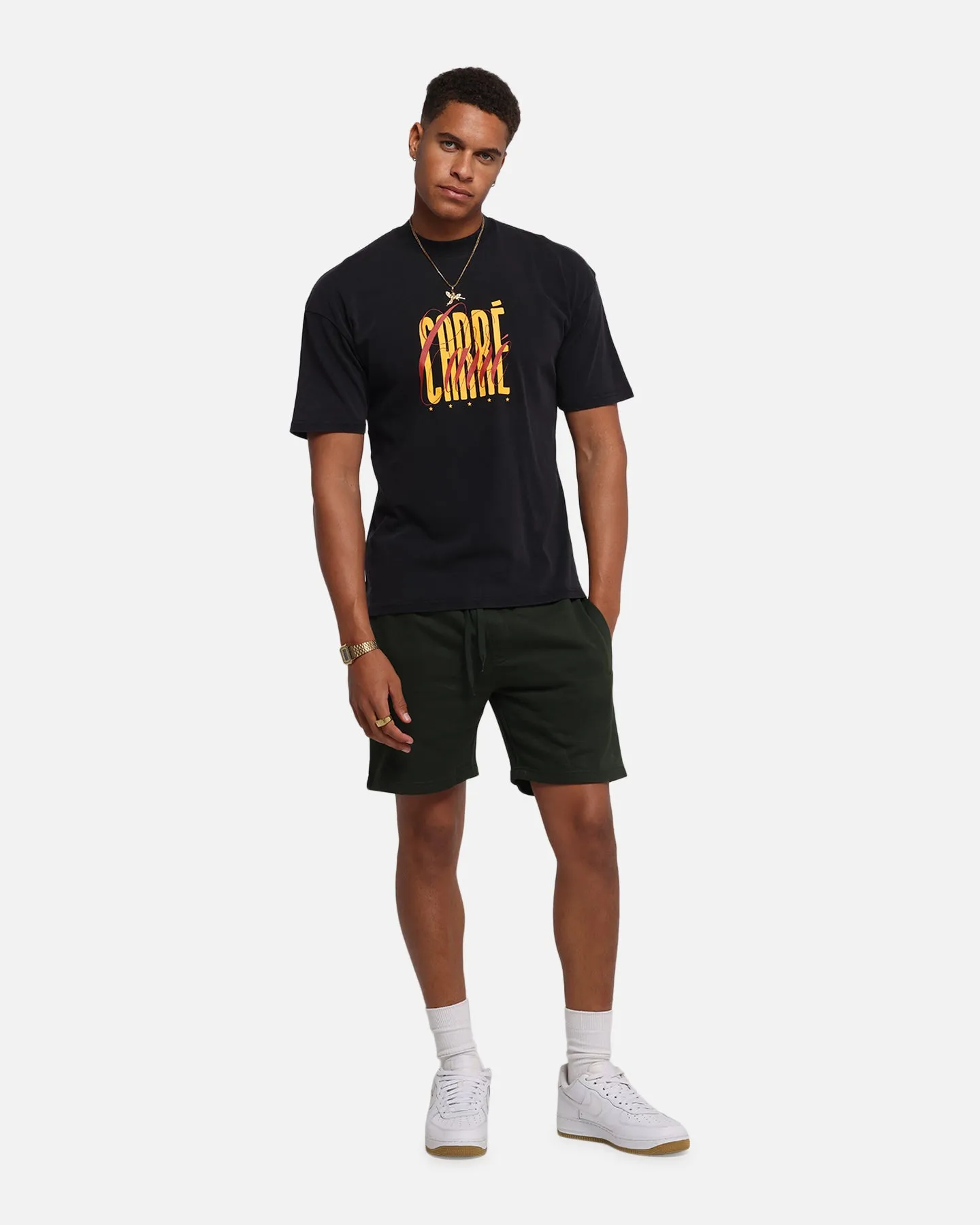 Carre Golden Scale T-Shirt Black Acidwash
