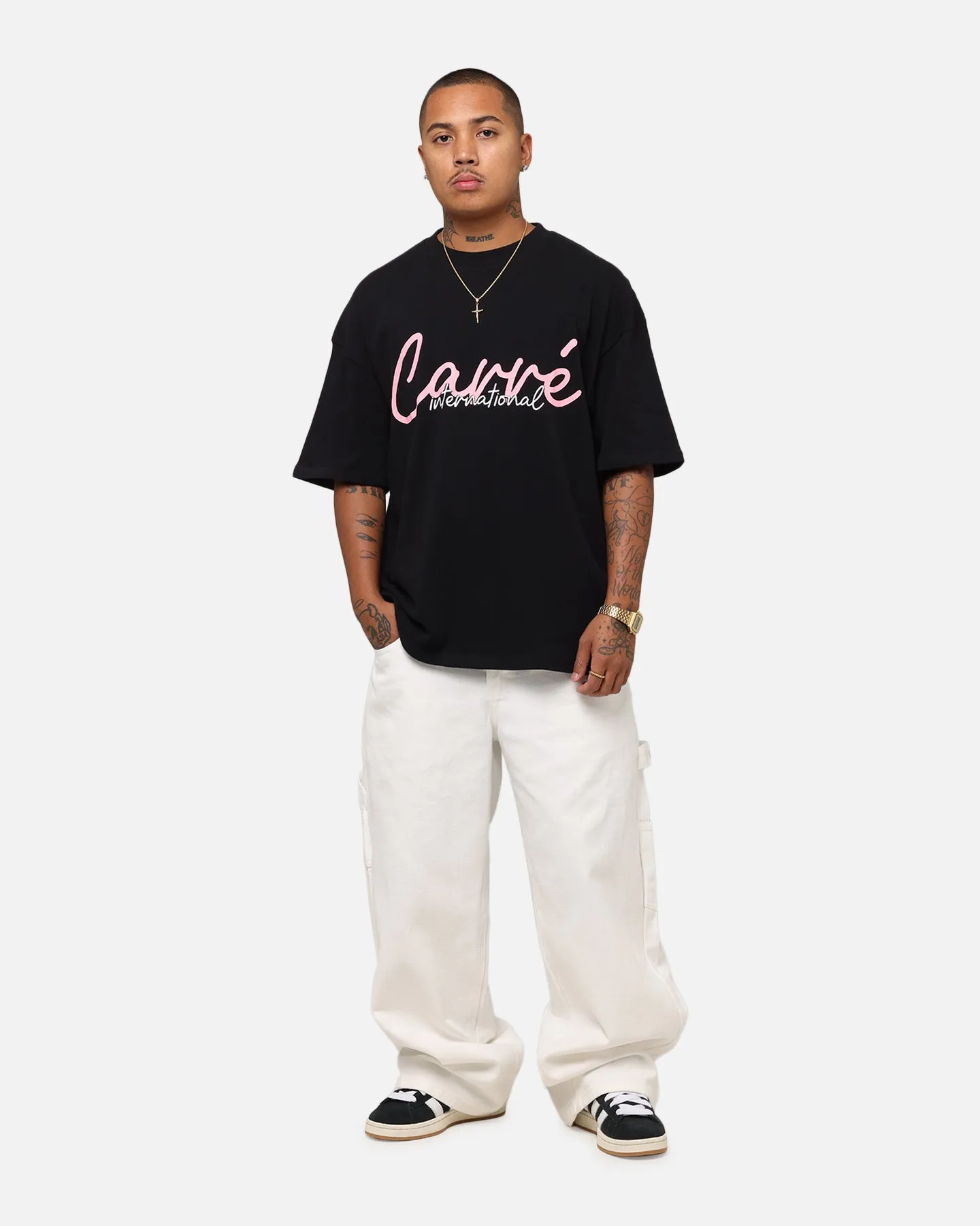 Carre International Script T-Shirt Black