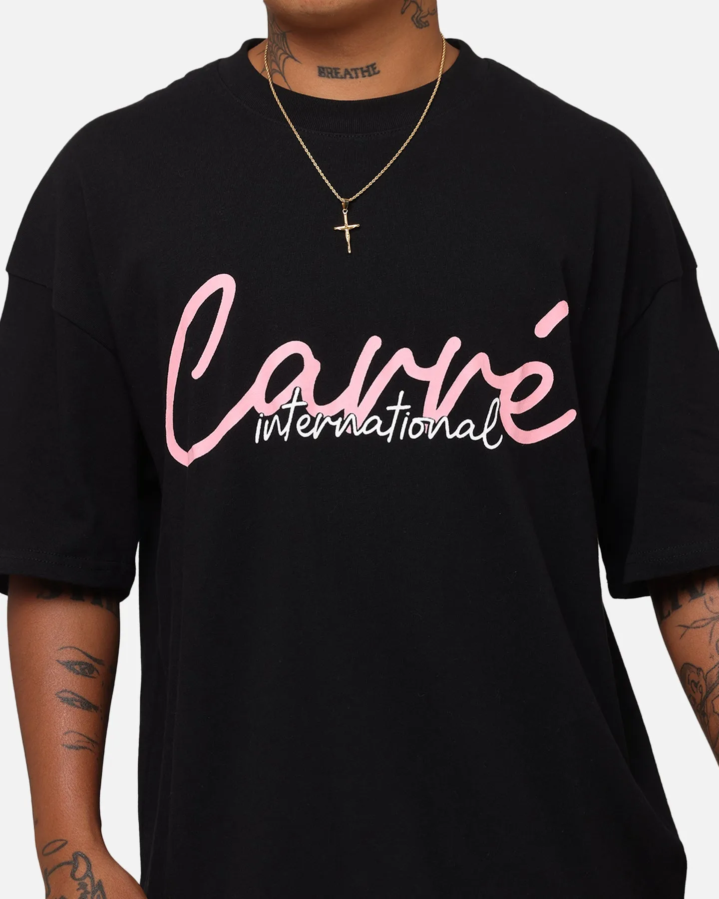 Carre International Script T-Shirt Black