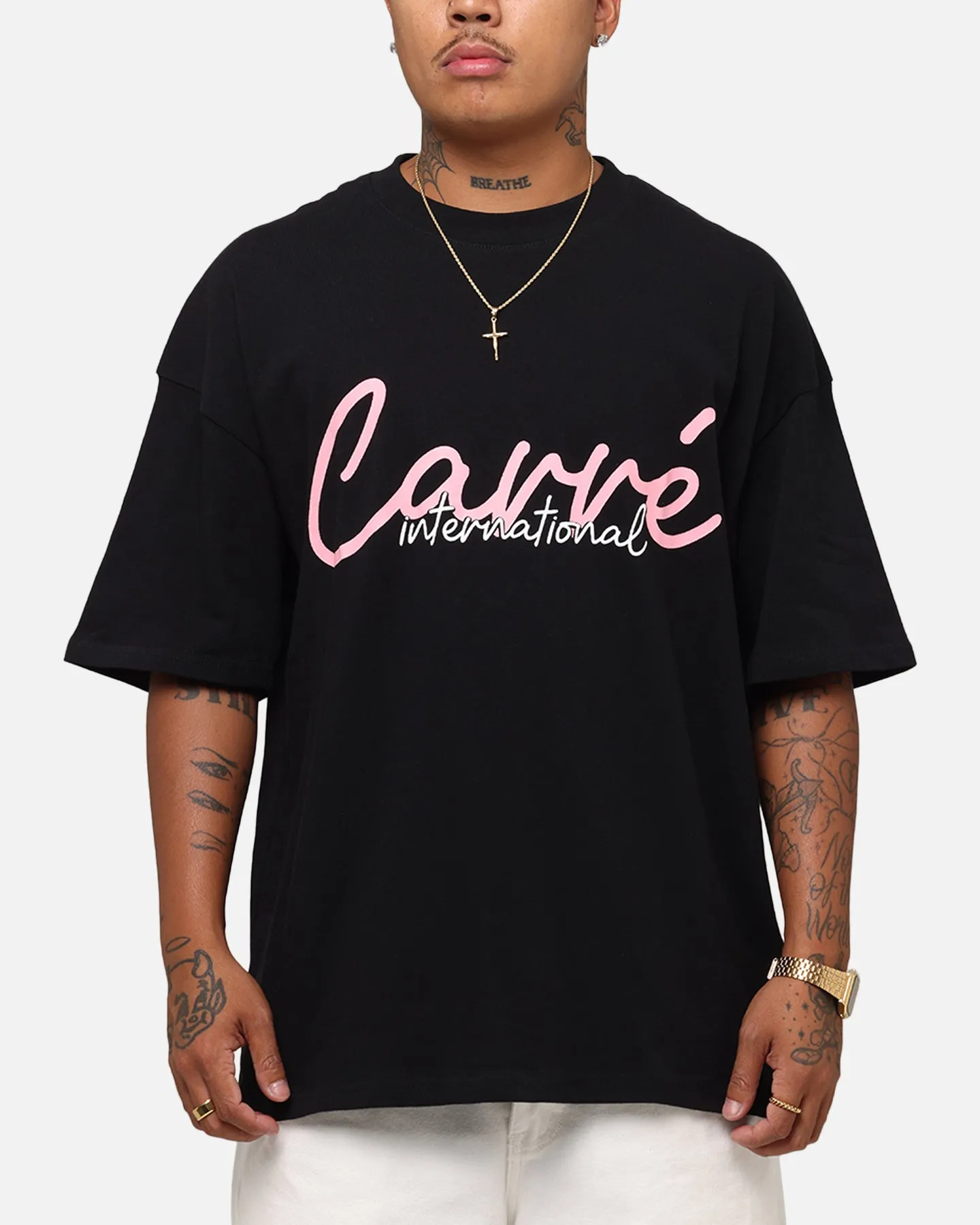 Carre International Script T-Shirt Black