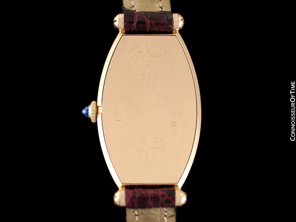 Cartier Tonneau Ladies Mechanical Handwound Watch - 18K Rose Gold