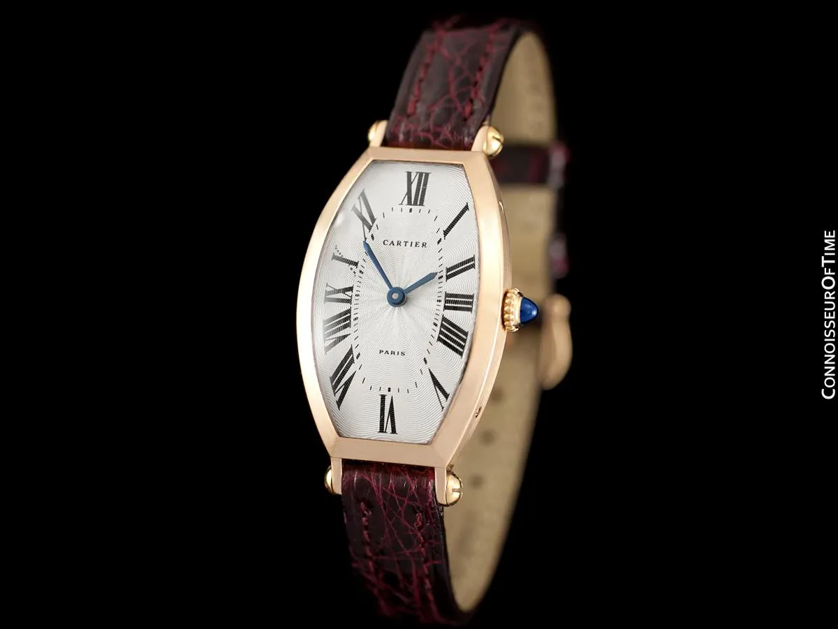 Cartier Tonneau Ladies Mechanical Handwound Watch - 18K Rose Gold