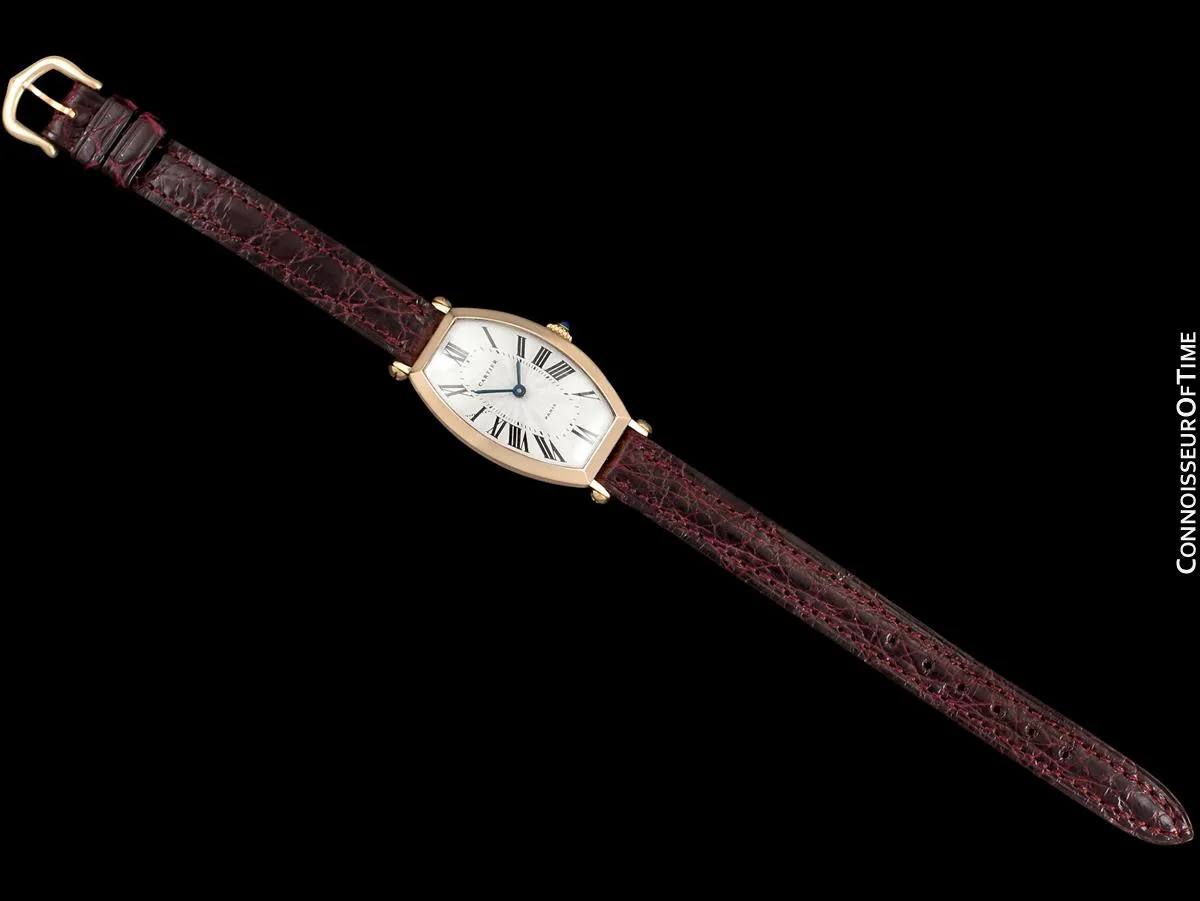 Cartier Tonneau Ladies Mechanical Handwound Watch - 18K Rose Gold