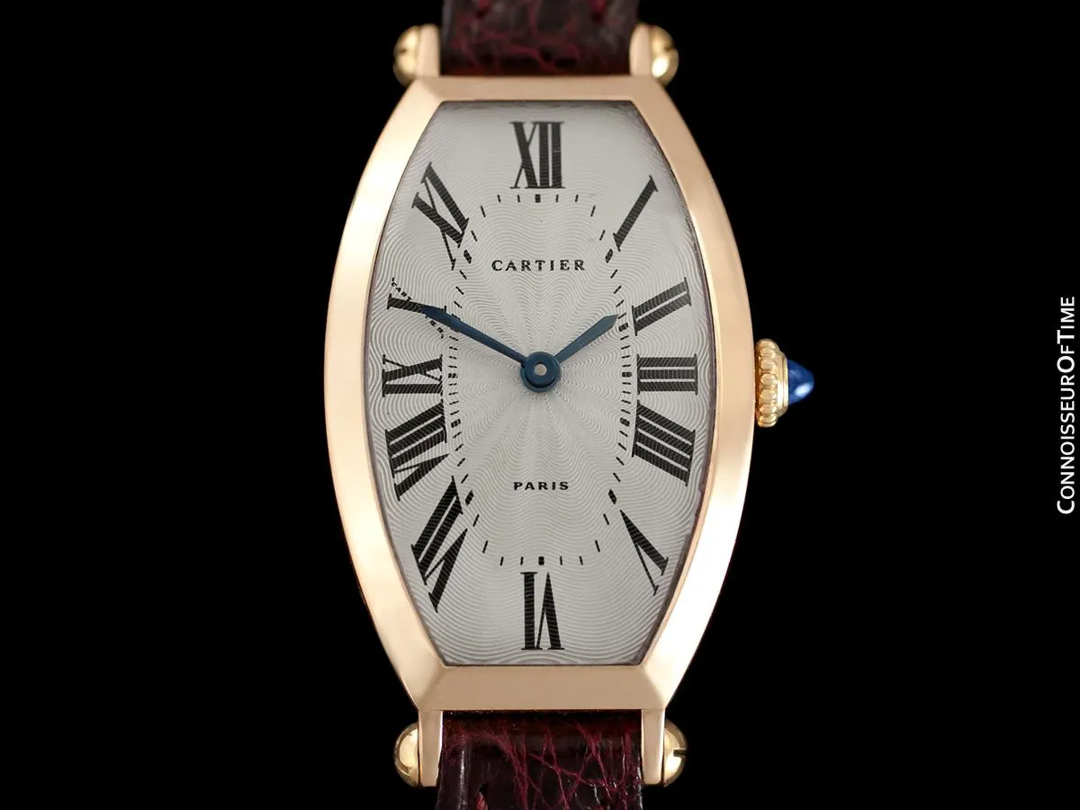 Cartier Tonneau Ladies Mechanical Handwound Watch - 18K Rose Gold