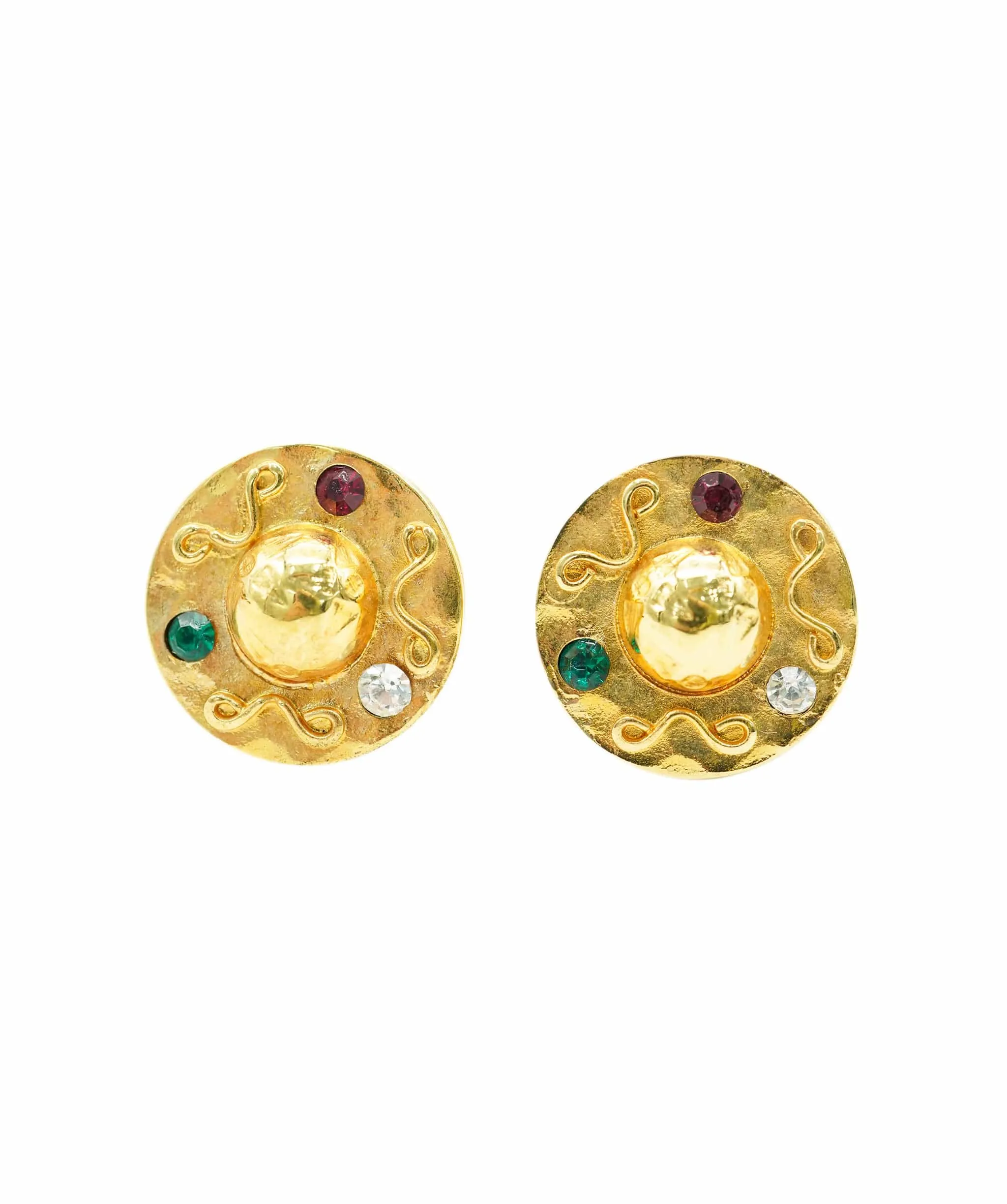 CELINE Earring metal Gold Auth ar12468 DBXS1662