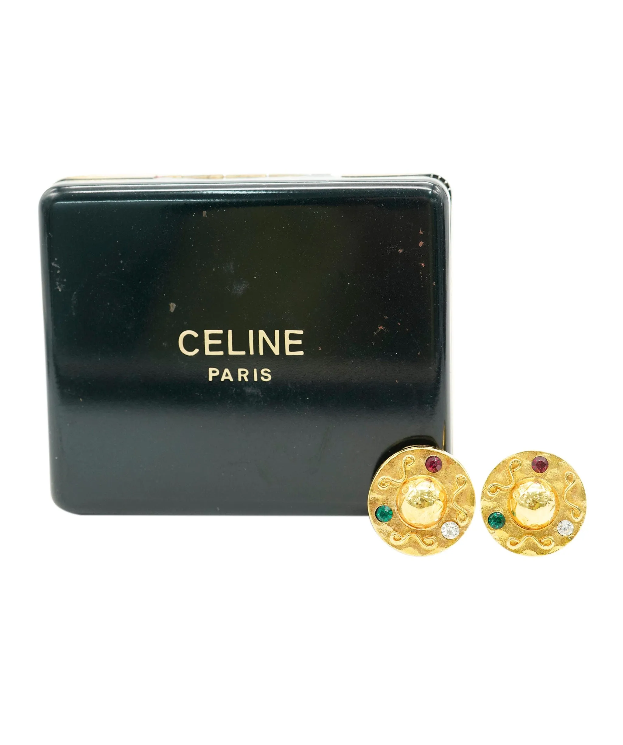 CELINE Earring metal Gold Auth ar12468 DBXS1662
