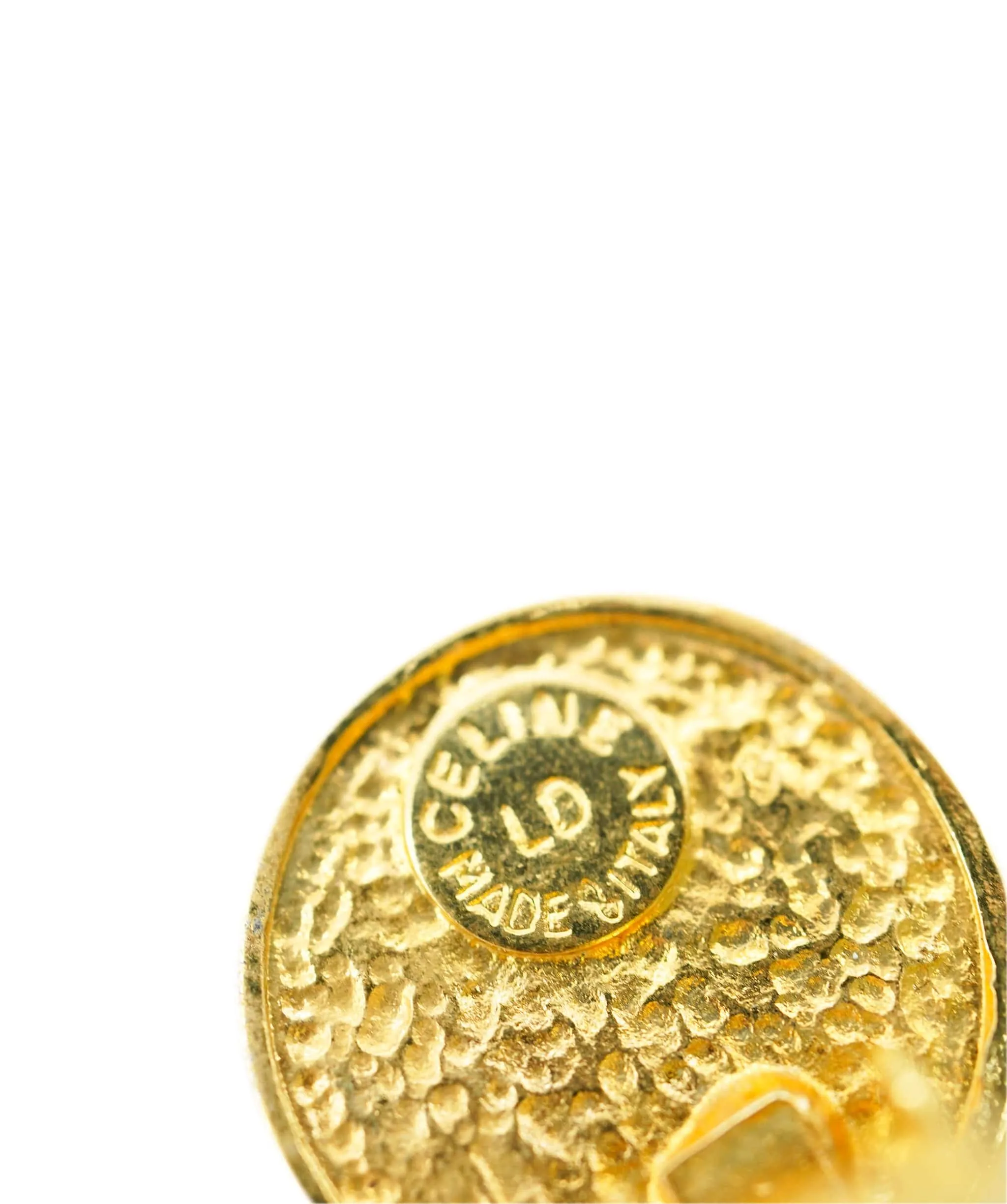 CELINE Earring metal Gold Auth ar12468 DBXS1662