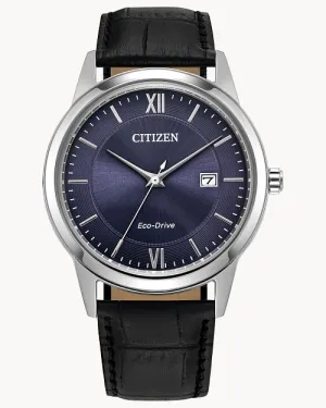Citizen Classic Blue Dial Leather Strap Watch AW1780-09L