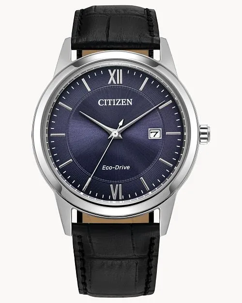 Citizen Classic Blue Dial Leather Strap Watch AW1780-09L