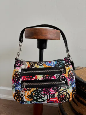 COACH POPPY GRAFFITI BLOSSOM  MULTICOLOUR FLORAL PRINT PURSE