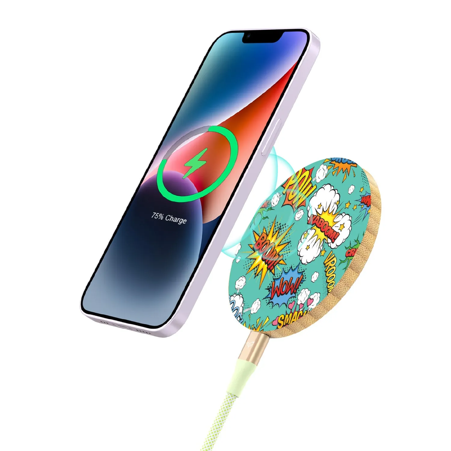 Comic Zap - Bamboo Wireless Charger