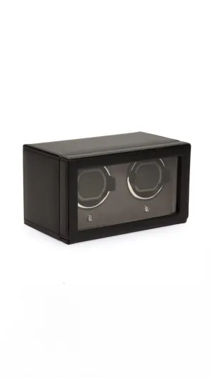 Cub Double Watch Winder with Cover in Black