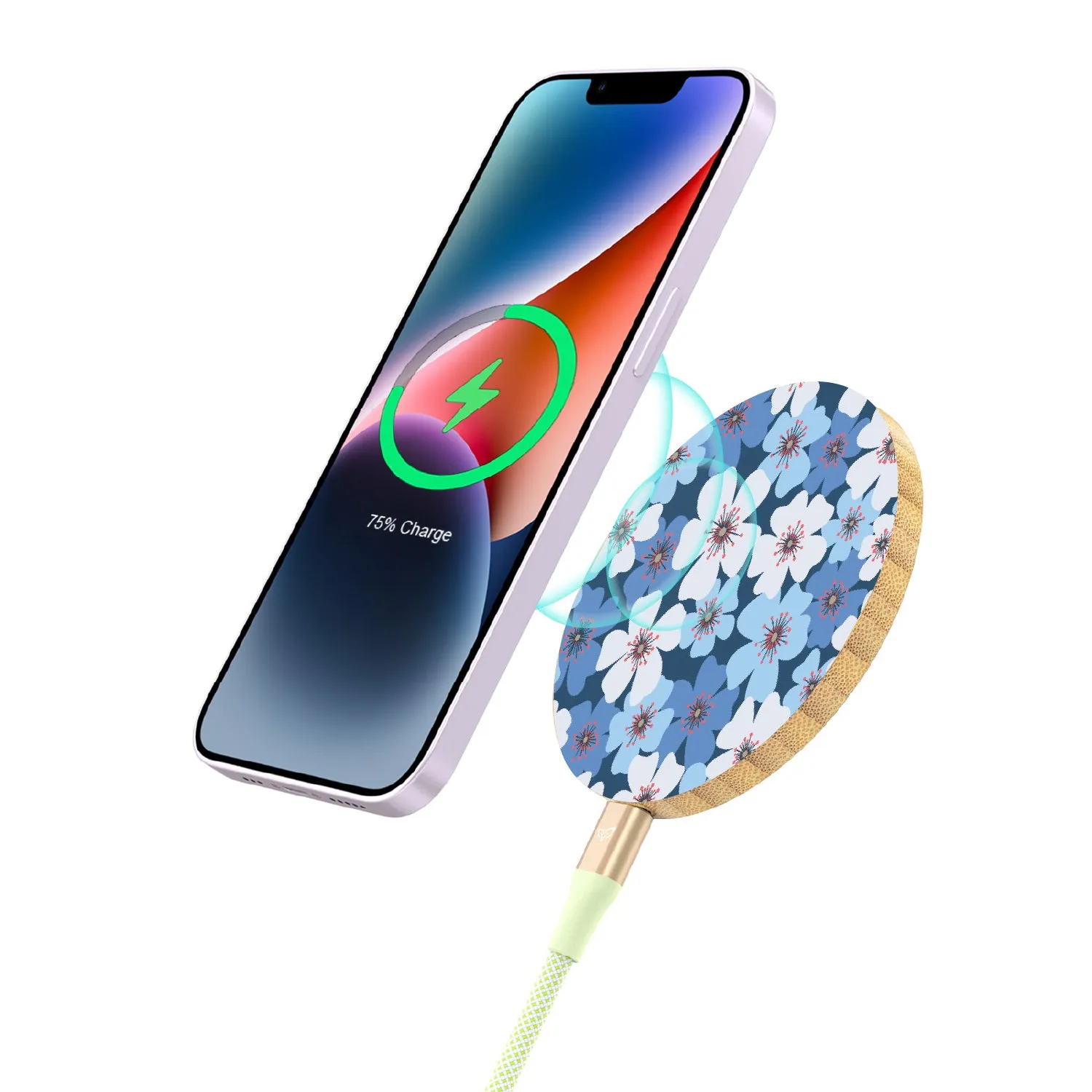 Daisy Delight - Bamboo Wireless Charger