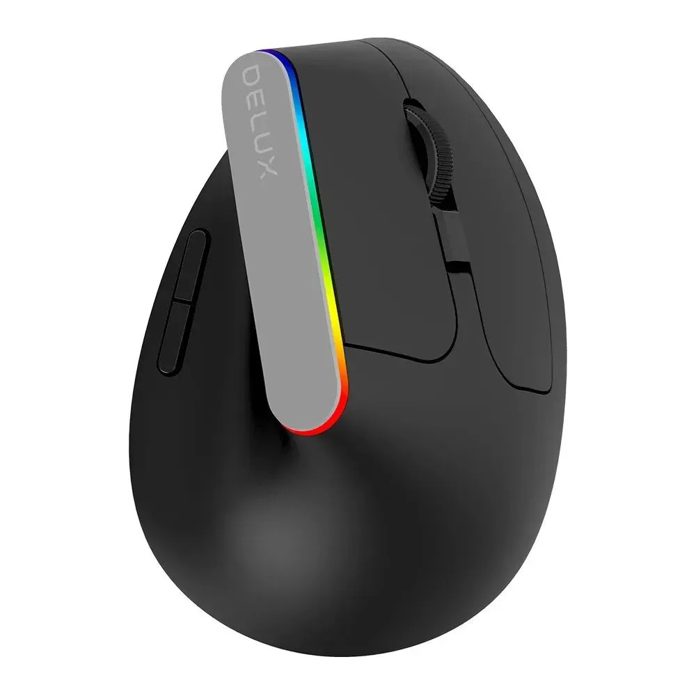 Delux M618c Wireless Gaming Mouse Rgb Ergonomic 6 Buttons 1600 Dpi Usb Receiver