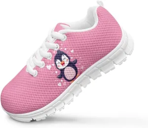 Doojoayie School Tennis Shoes for Girls Running Shoes Animal Pattern Casual Sneakers