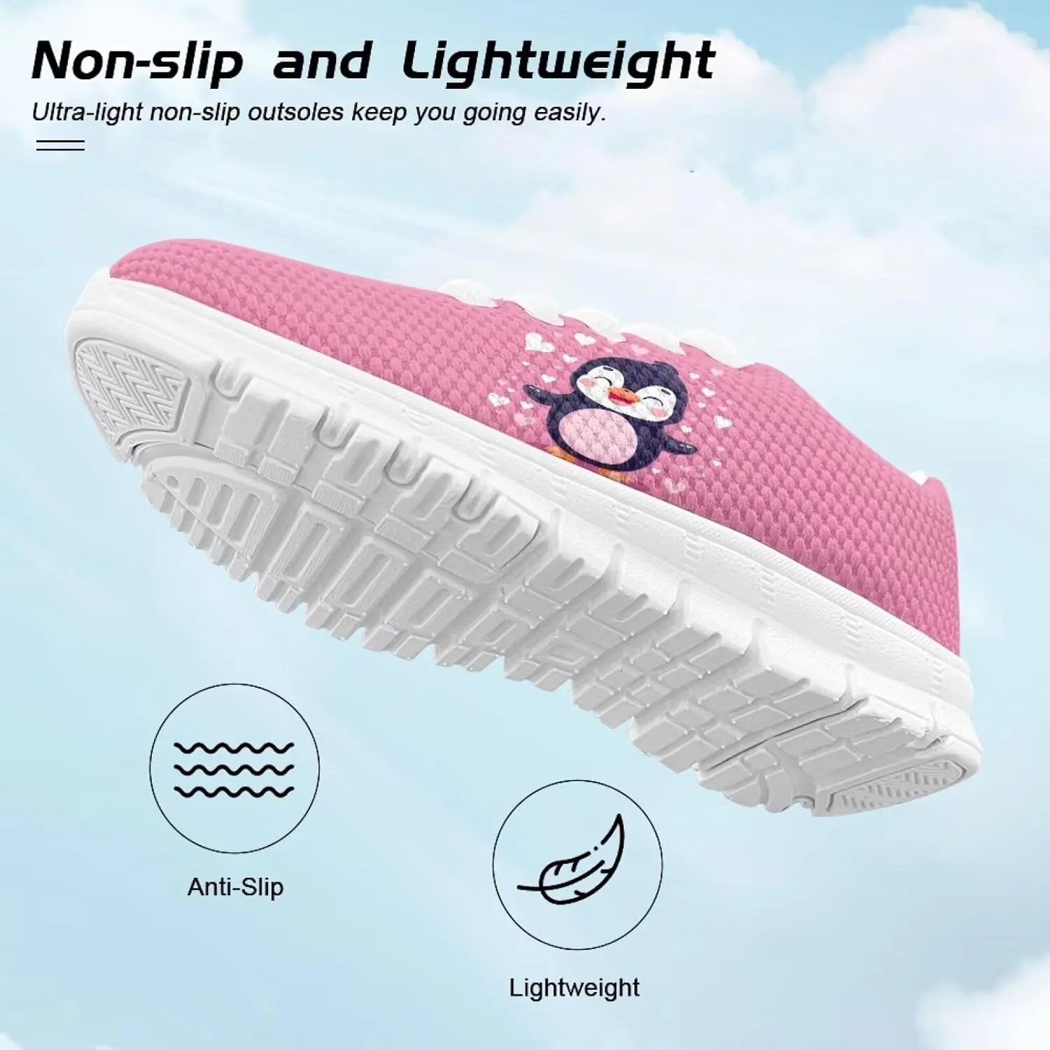 Doojoayie School Tennis Shoes for Girls Running Shoes Animal Pattern Casual Sneakers