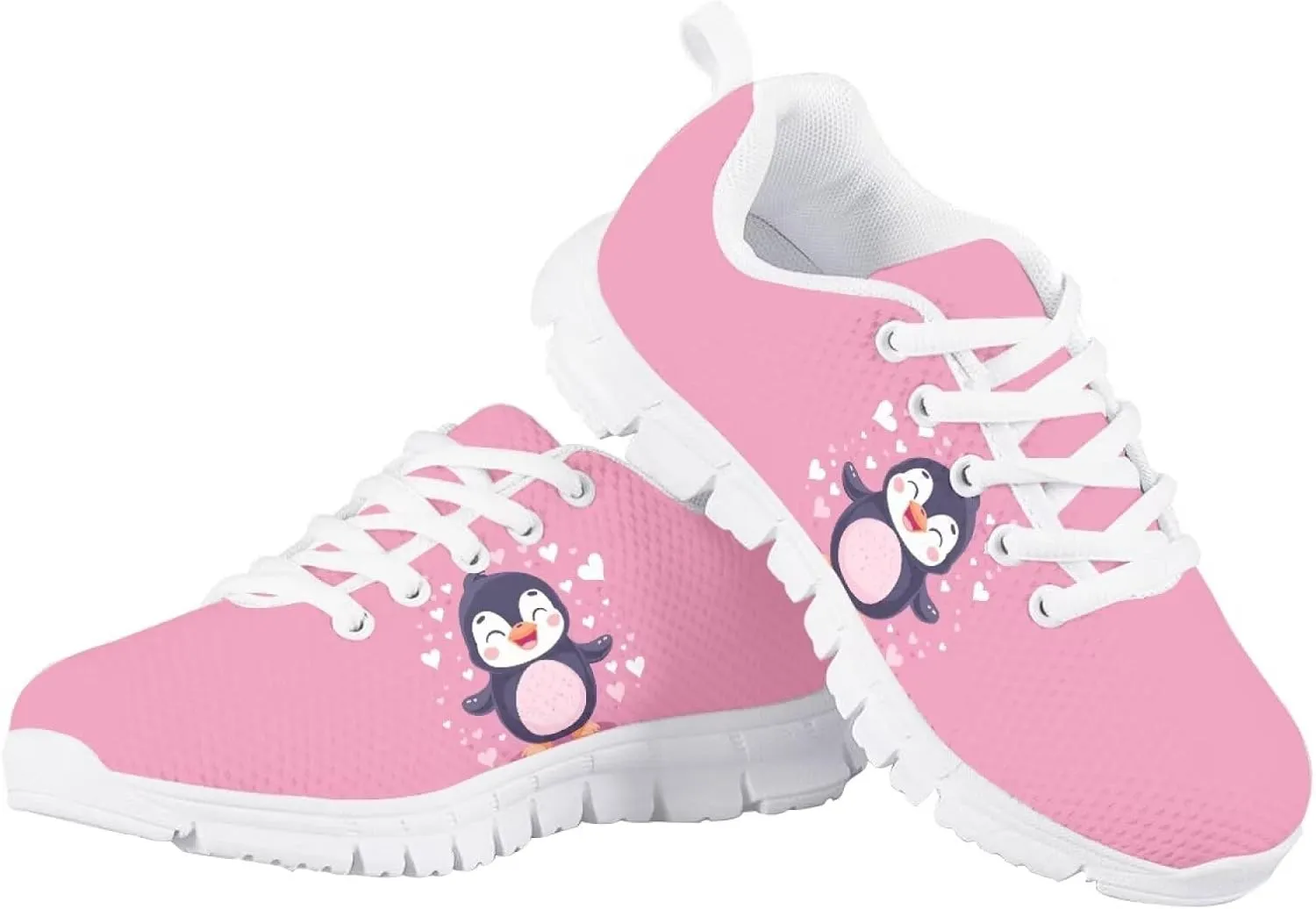 Doojoayie School Tennis Shoes for Girls Running Shoes Animal Pattern Casual Sneakers
