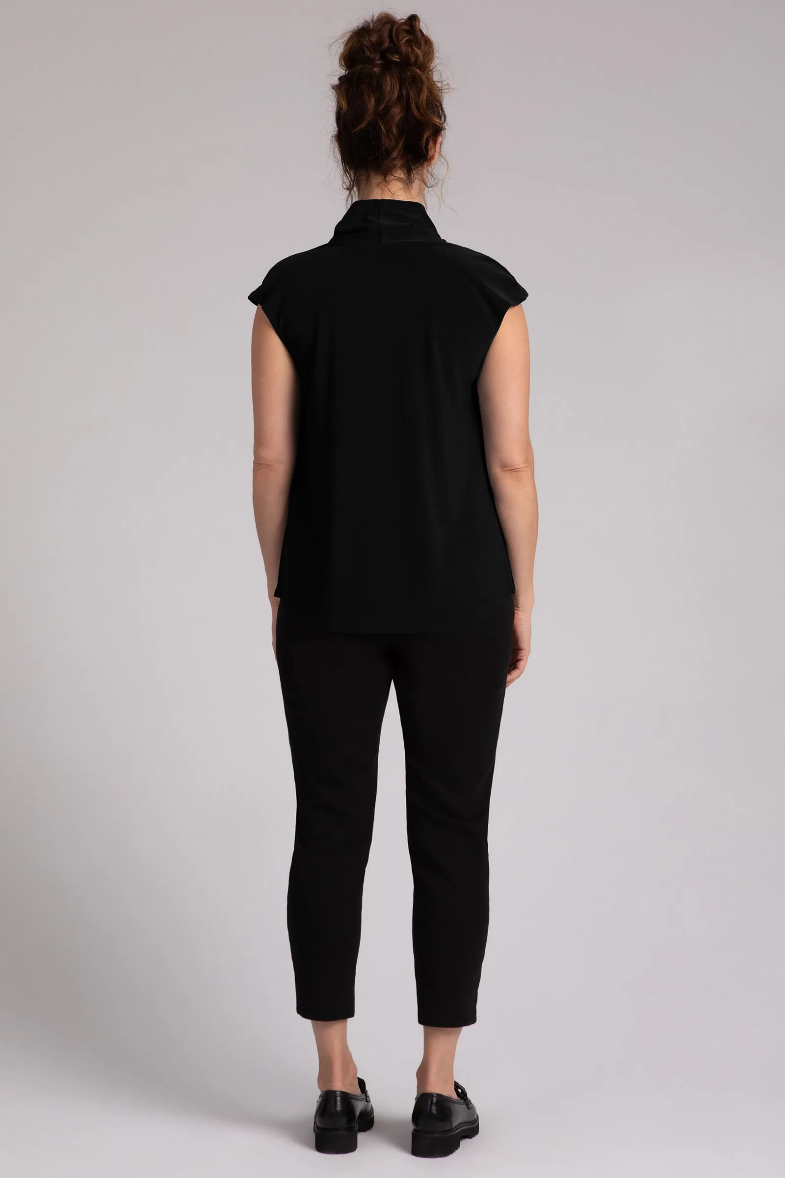 Draped Cowl Top | Black