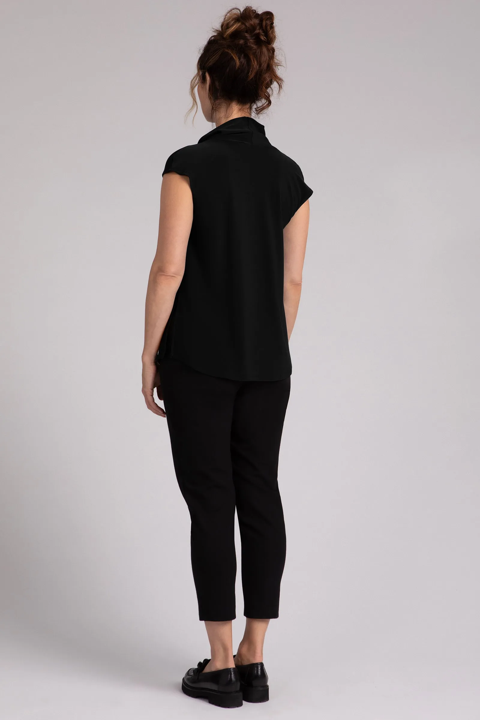 Draped Cowl Top | Black