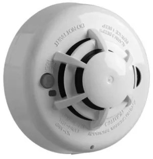 DSC Power-G Wireless Photoelectric Smoke and Built-in Heat Detector (above 57C), 85dB Alarm Buzzer, PG4936