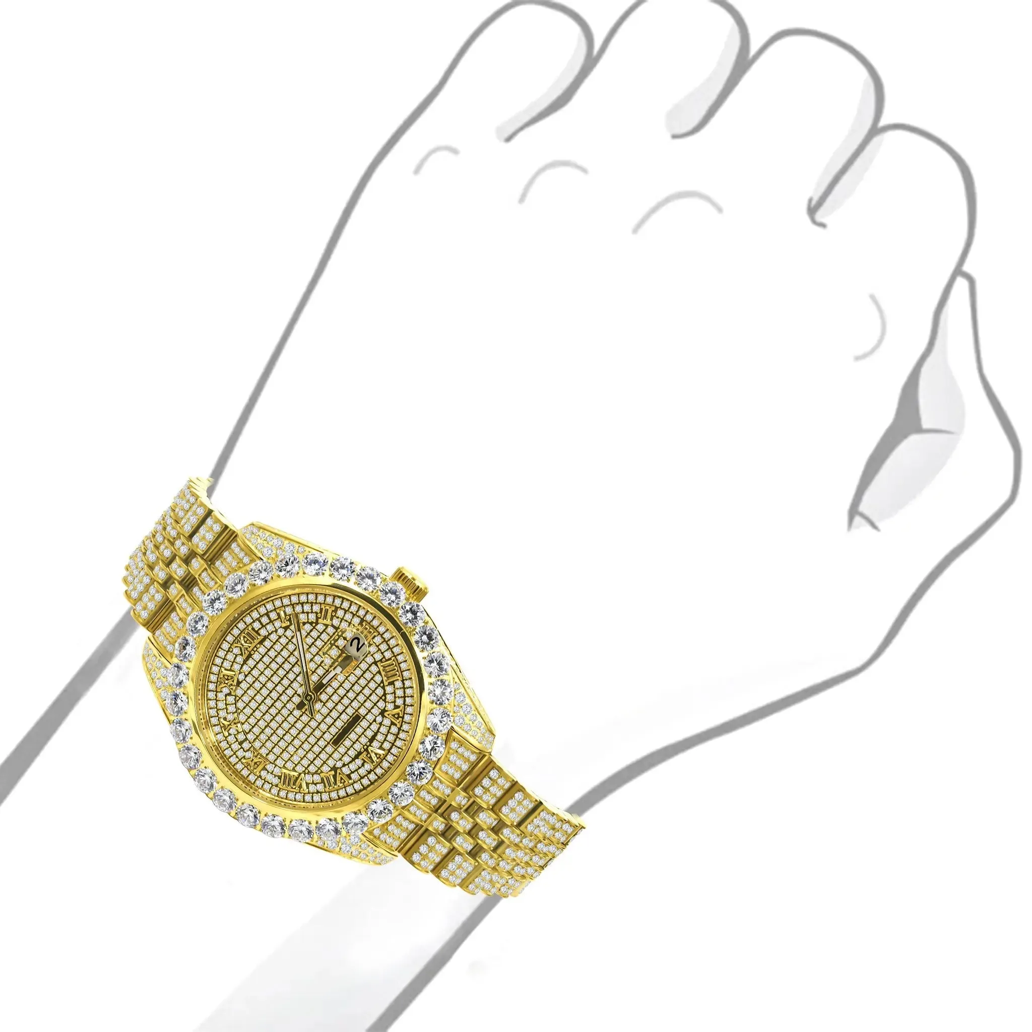 ELEGANT CRYSTAL-ADORNED TIMEPIECE | 530832