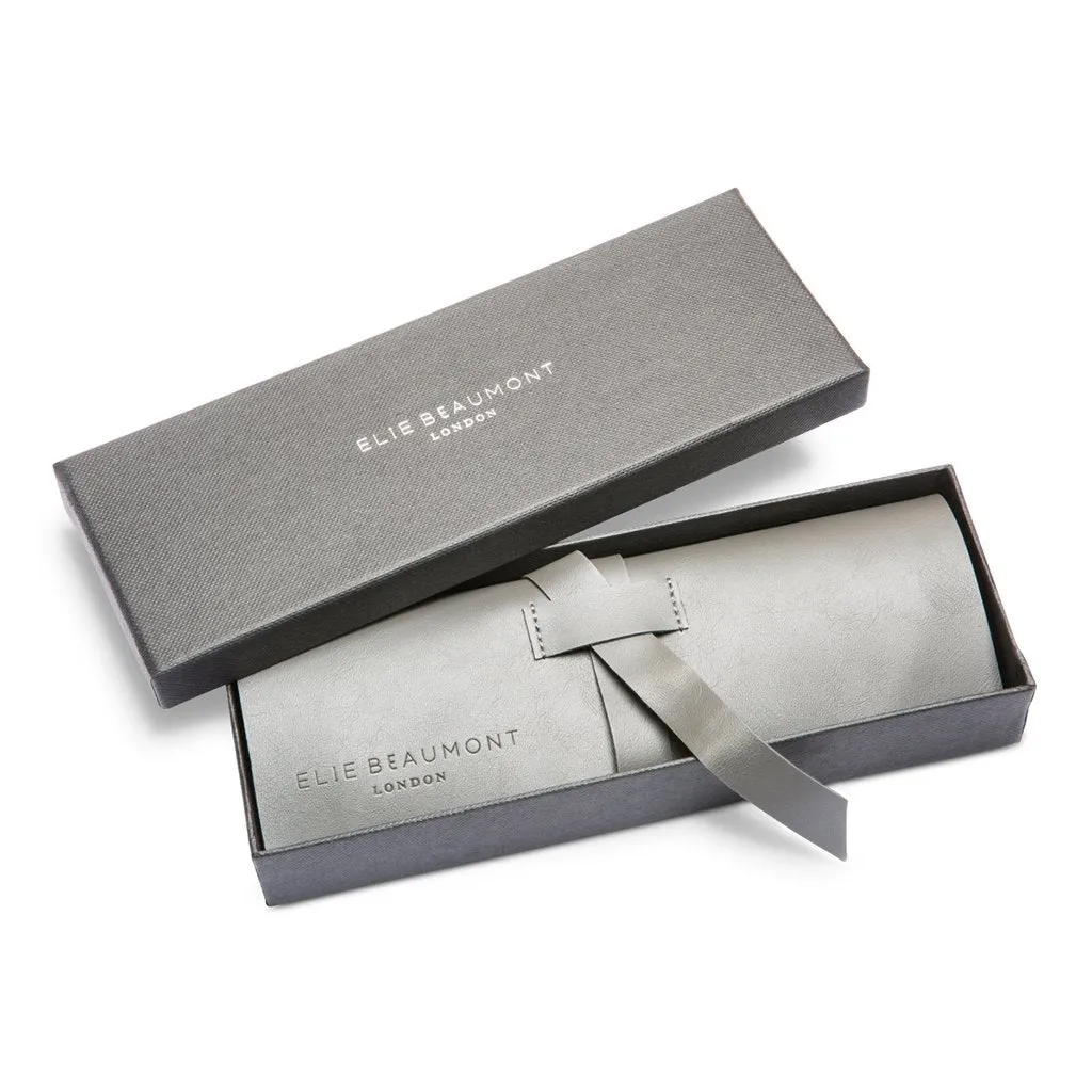 Elie Beaumont Oxford Large Silver Mesh Watch