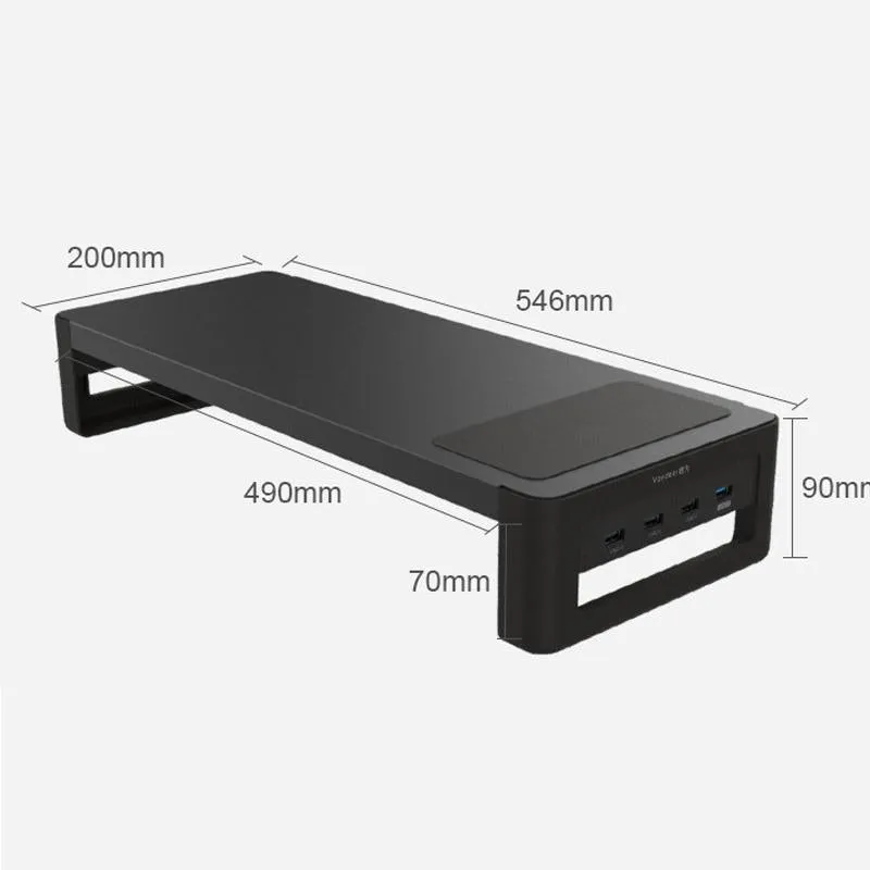 Enhanced Desktop Monitor with Built-in Storage Base