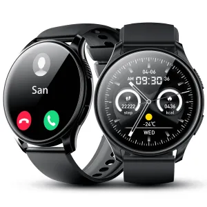 Fpogbef Smart Sport Watch for Android and IOS Phones, 1.3'' IP68 Waterproof Full Touch Fitness Activity Tracker Smart Watch with DIY Watch Face,Heart Rate,Pedometer Sleep Monitor for Men Women, Black