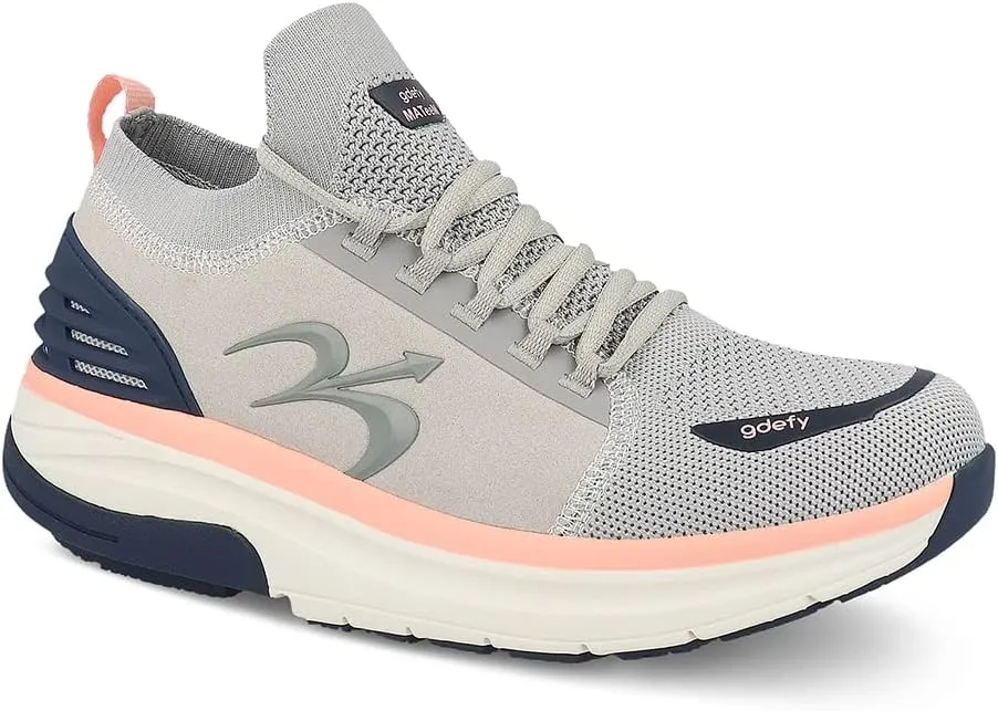 G-DEFY MATeeM Womens Cross Trainer Shoe | Heel Support | VersoShock Technology for Pain Associated with Prolonged Standing or Walking | Arch Support | Diabetic Shoes | Wide Shoes | Free Orthotic